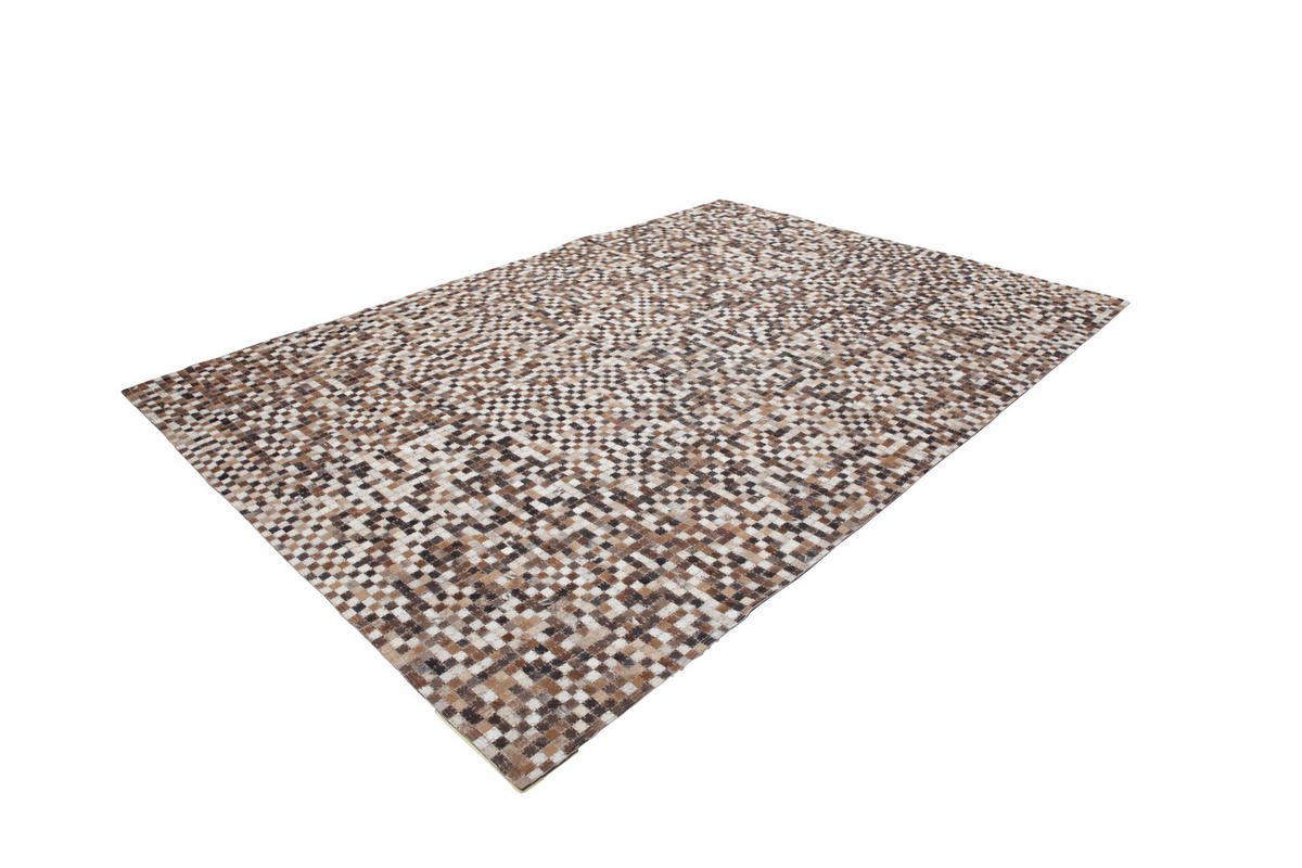 KOŽNI TEPIH 200/290 cm   bež  Patchwork  - bež, Natur, koža/tekstil (200/290cm)