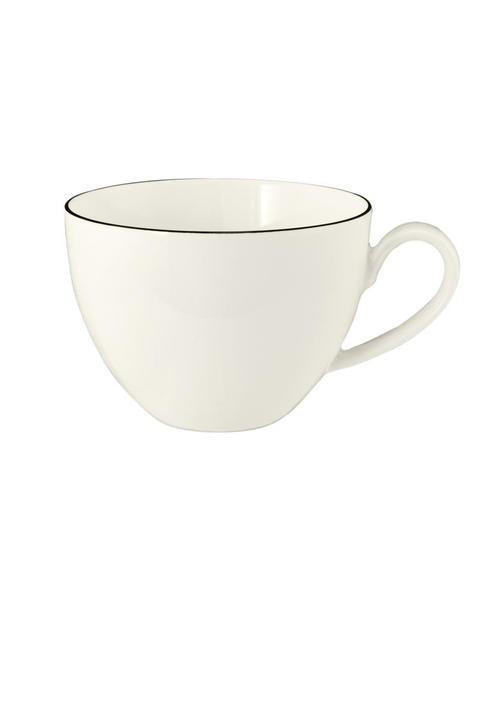 FRÜHSTÜCKSTASSE Zoe fine Diamond Classic Black 370 ml  - Weiss/Schwarz, Basics, Keramik (370ml) - Seltmann Weiden