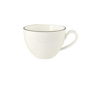 FRÜHSTÜCKSTASSE Zoe fine Diamond Classic Black 370 ml  - Weiss/Schwarz, Basics, Keramik (370ml) - Seltmann Weiden