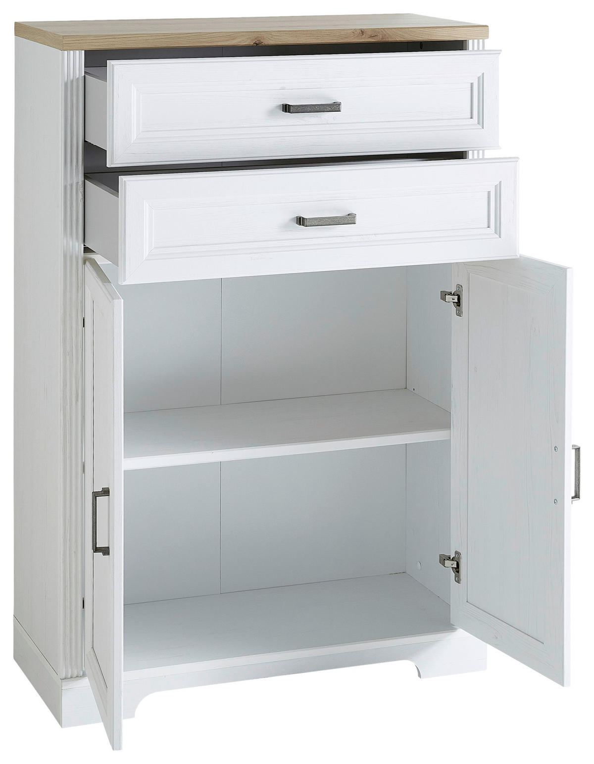 KOMMODE  in 86/127/38 cm  - Eiche Artisan/Pinienfarben, KONVENTIONELL, Holzwerkstoff/Metall (86/127/38cm) - Carryhome