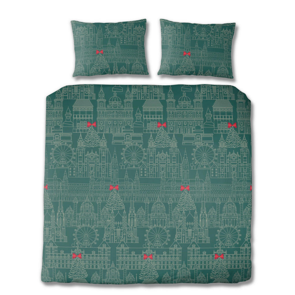Florella POVLEČENÍ, flanel, smaragdově zelená, 200/200 cm