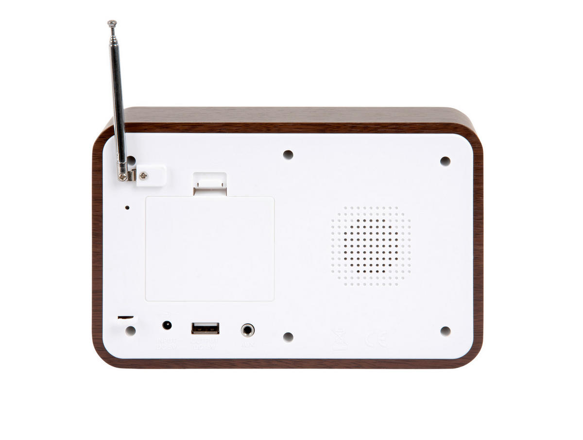 UHRENRADIO   - Dunkelbraun, Basics, Holzwerkstoff (19/7/12.5cm) - Karlsson