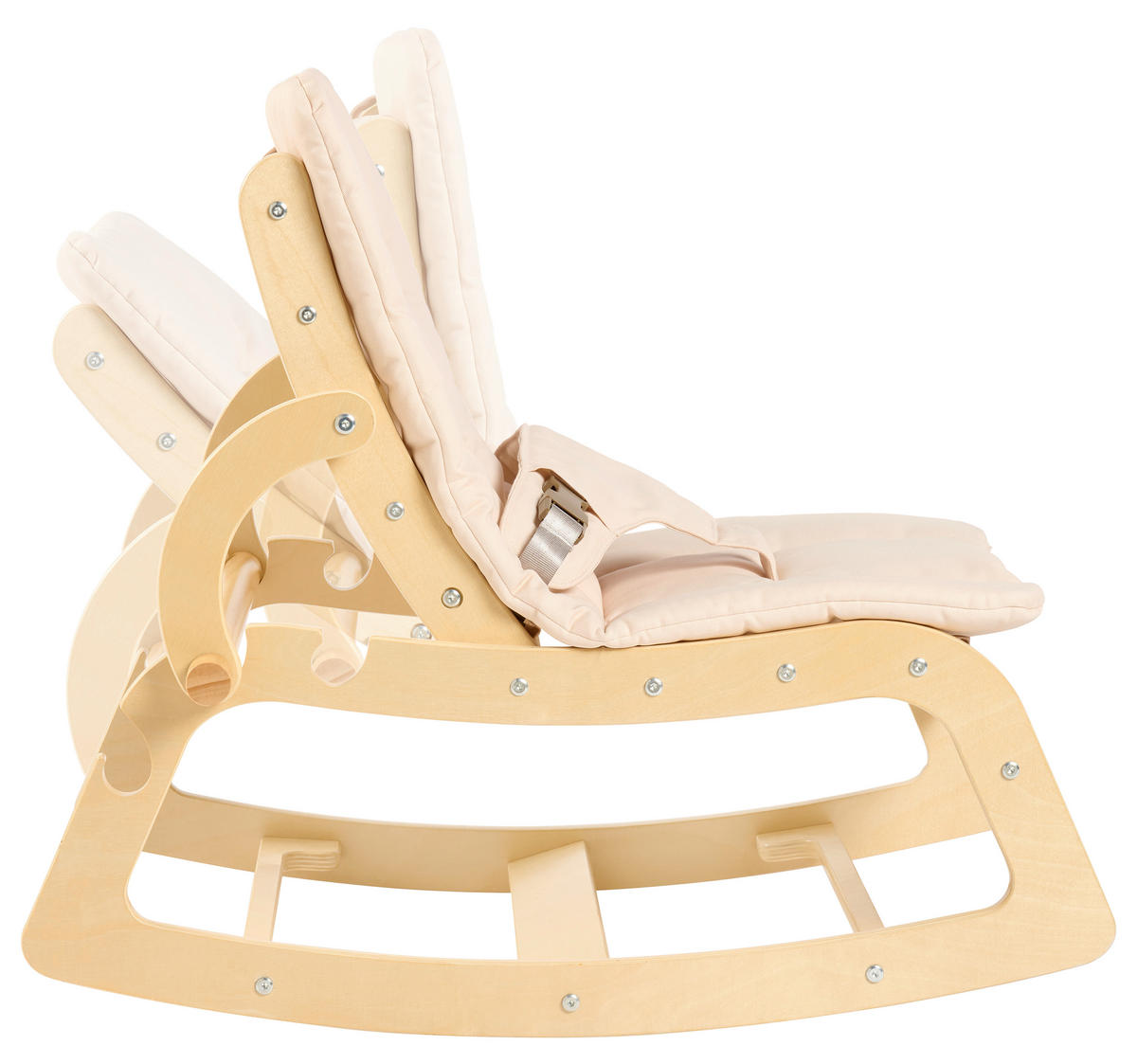 DJEČJA STOLICA  Swing and more  - prirodne boje/bež, Basics, drvo/tekstil (42/70/56cm) - Jimmylee