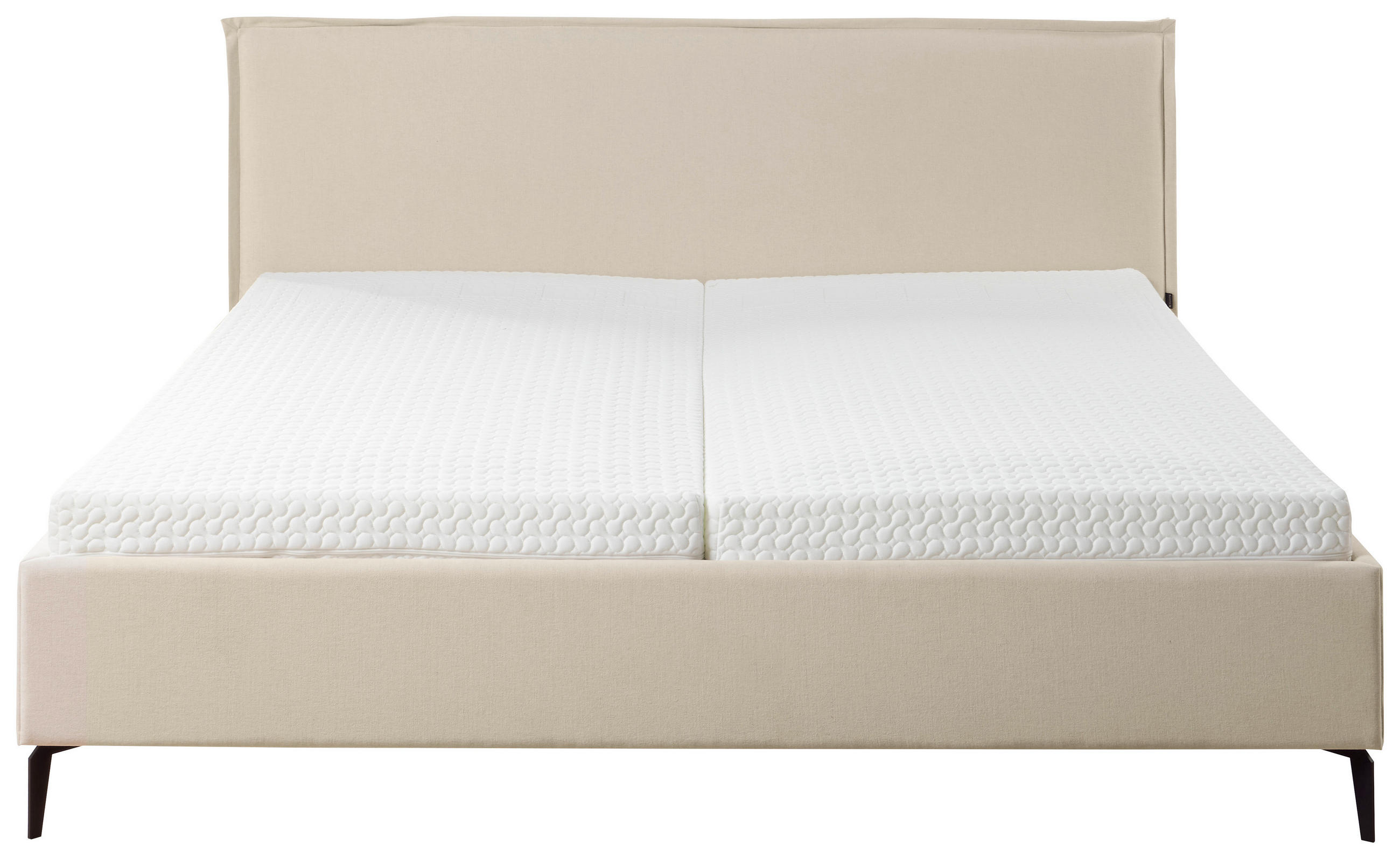 POLSTERBETT gepolstertes Kopfteil 140/200 cm in Creme, Weiß - Anthrazit/Creme, Design, Textil (140/200cm) - Musterring