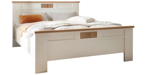 BETT 120/200 cm  in Weiß, Eiche Bianco  - Eiche Bianco/Weiß, LIFESTYLE (120/200cm) - Landscape