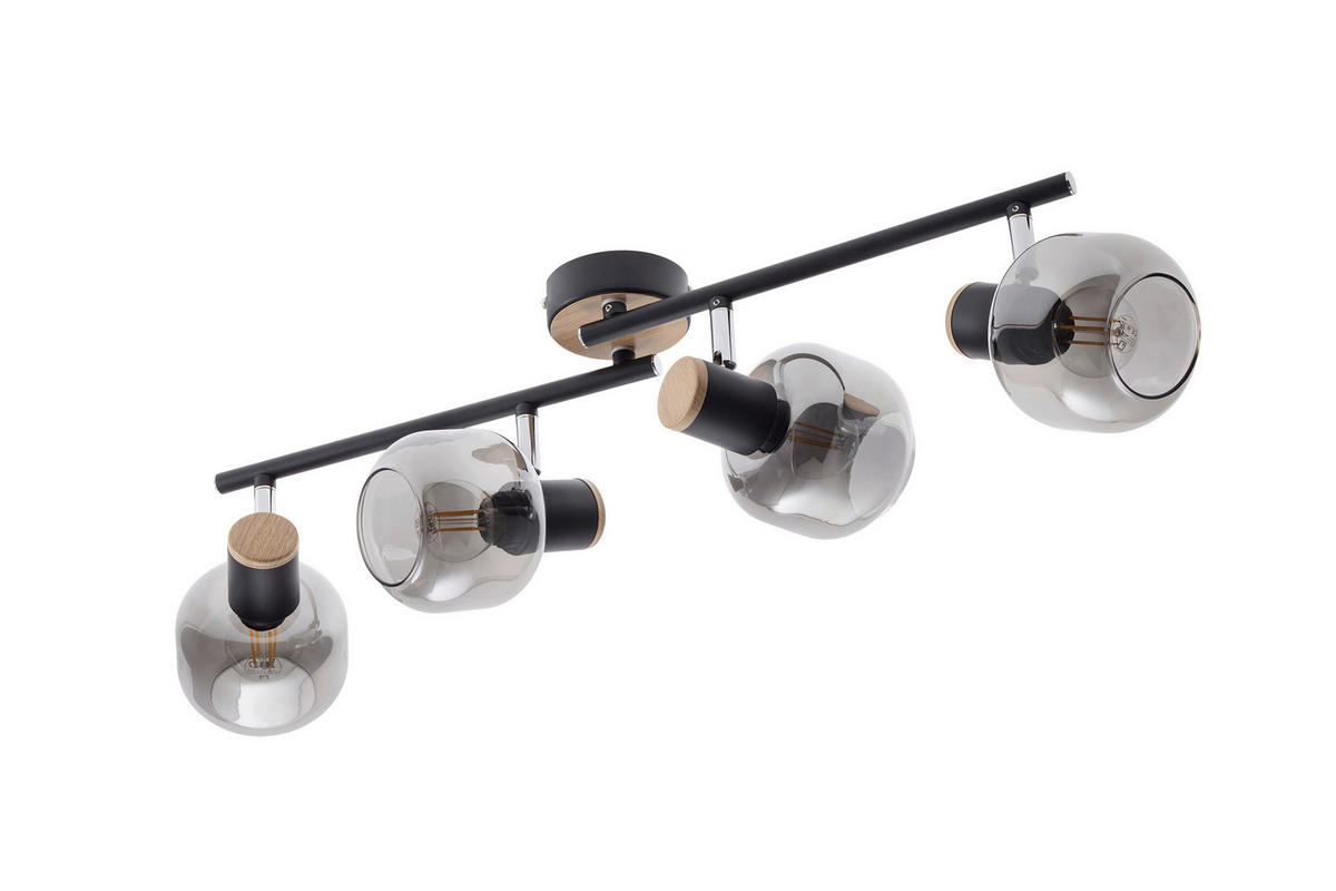 STRAHLER 58/16 cm   - Schwarz, Design, Glas/Metall (58/16cm) - Näve