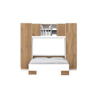 SPAVAĆA SOBA bijela, hrast Sonoma   - bijela/hrast Sonoma, Design, drvni materijal (255/215/204cm)