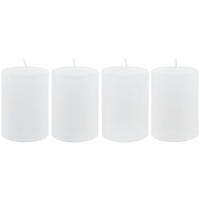 STUMPENKERZE 5,8/8,0 cm  - Weiß, KONVENTIONELL (5,8/8,0cm)