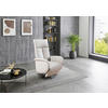 RELAXSESSEL  in Weiss  - Chromfarben/Weiss, Konventionell, Leder/Metall (75/112/82cm) - Sit & More