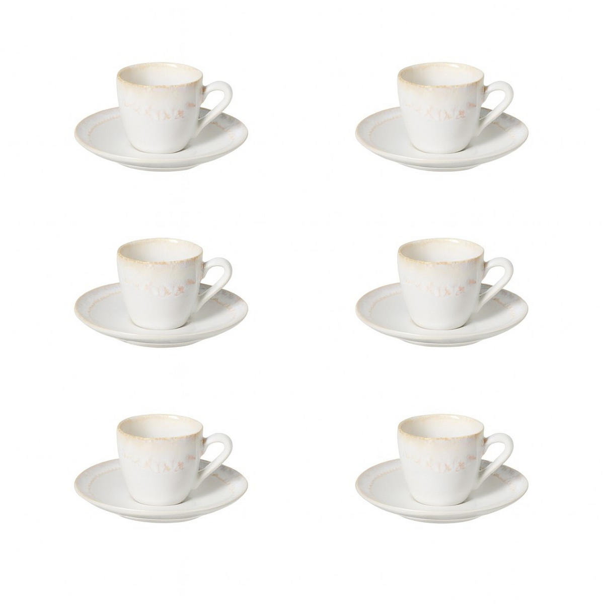 KAFFEETASSENSET 6 STÜCK TAORMINA  - Weiß Hochglanz, Basics, Keramik (200/5,6/10,9ml) - Costa Nova