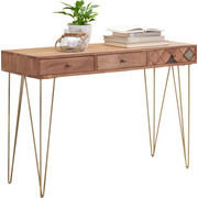 KONSOLE Akazie massiv Akaziefarben, Bronzefarben - Bronzefarben/Akaziefarben, Trend, Holz/Metall (115/78/42cm) - Ambia Home