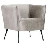 FÅTÖLJ i textil ljusgrå  - ljusgrå/svart, Design, metall/textil (76/73/76cm) - MID.YOU