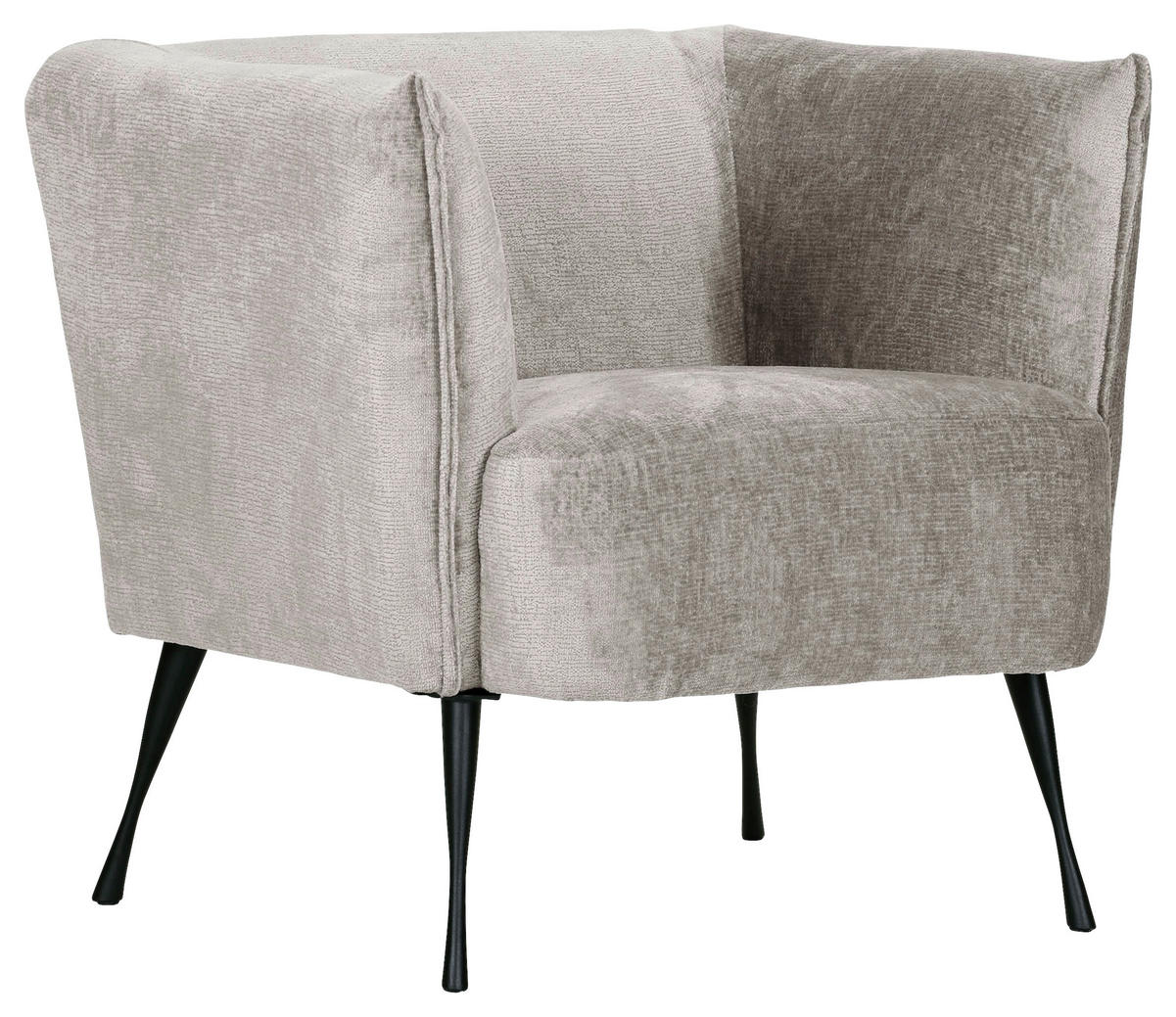 FÅTÖLJ i textil ljusgrå  - ljusgrå/svart, Design, metall/textil (76/73/76cm) - MID.YOU