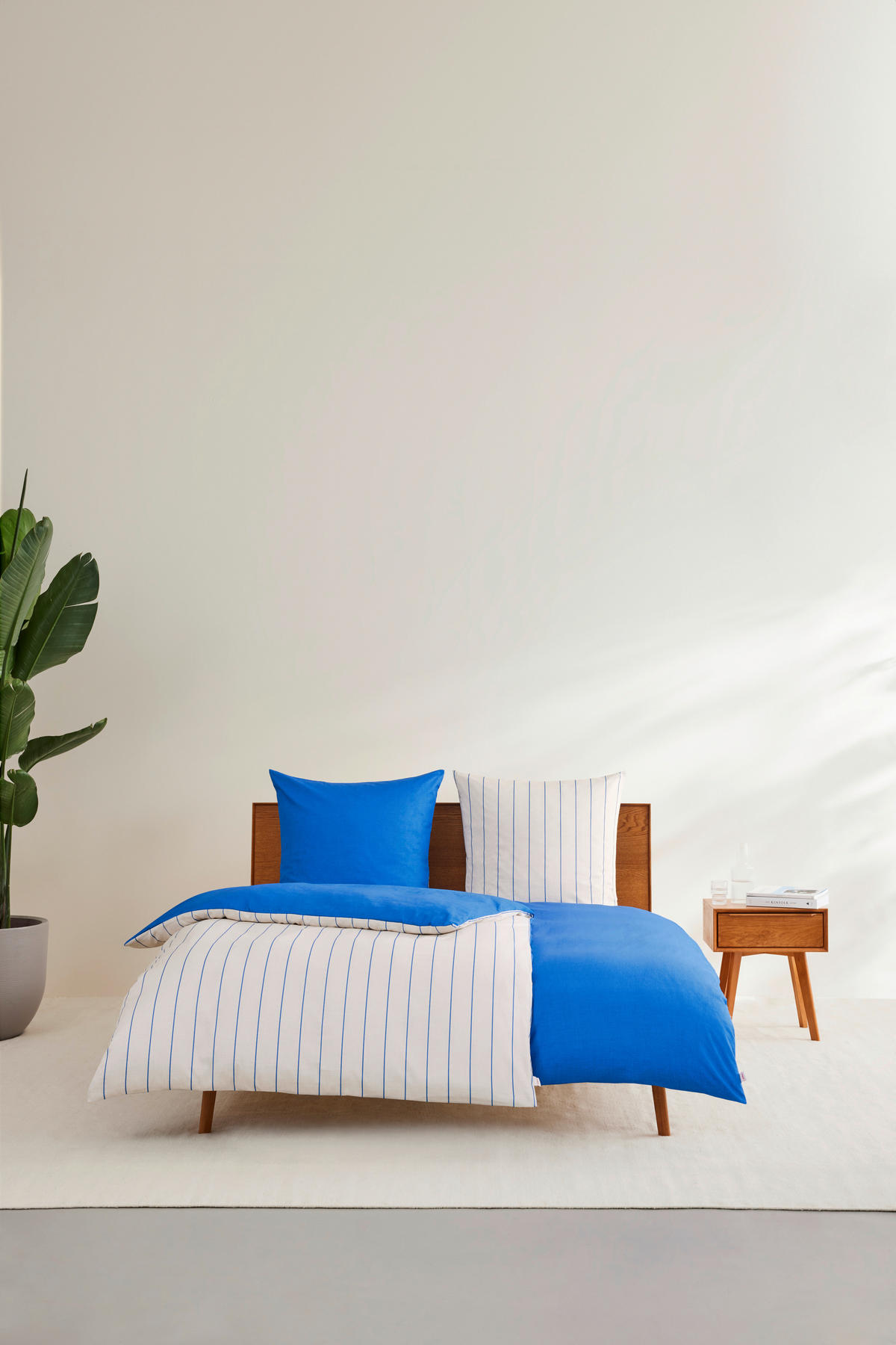 BETTWÄSCHE S.OLIVER SATIN Satin 140/200 cm  - Blau/Naturfarben, LIFESTYLE, Textil (140/200cm) - S. Oliver