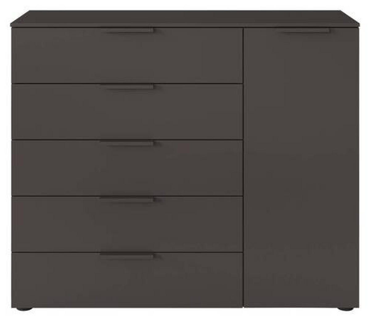 KOMÓD 120/100/42 cm  - grafitszürke/fekete, Modern, műanyag/faalapú anyag (120/100/42cm) - Rauch Möbel