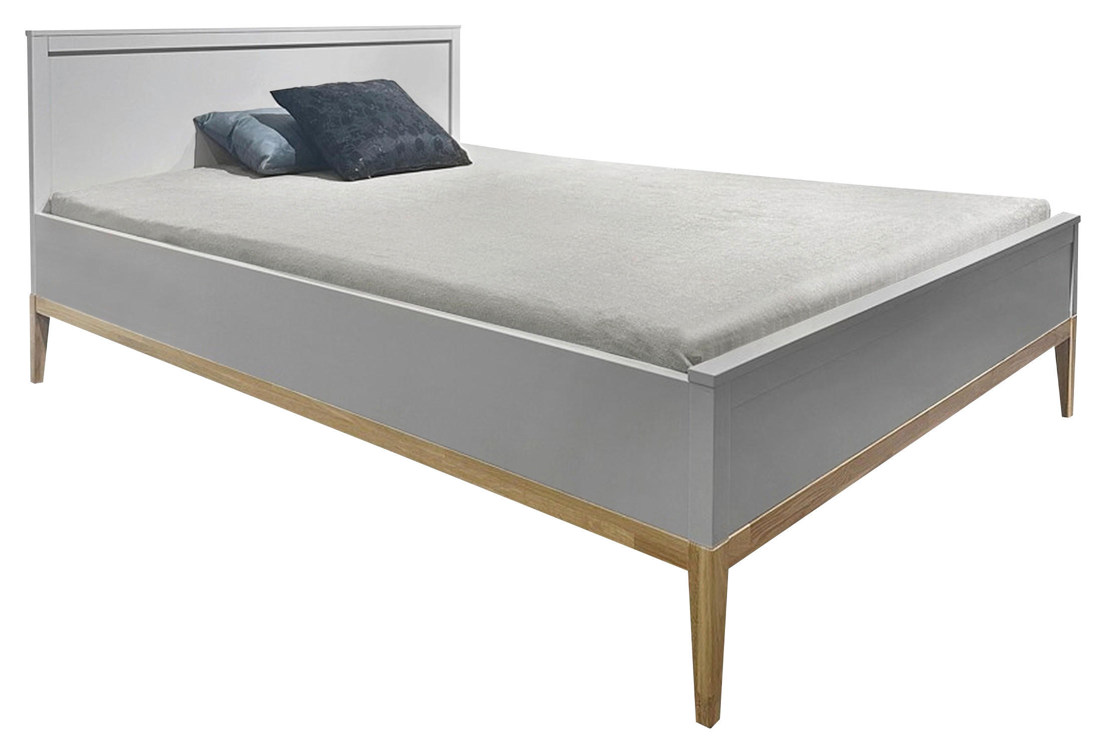 BETT 90/200 cm,  in Grau,  - Grau, LIFESTYLE, Holz (90/200cm) - Stylife