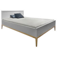 BETT 90/200 cm,  in Grau,  - Grau, LIFESTYLE, Holz (90/200cm) - Stylife
