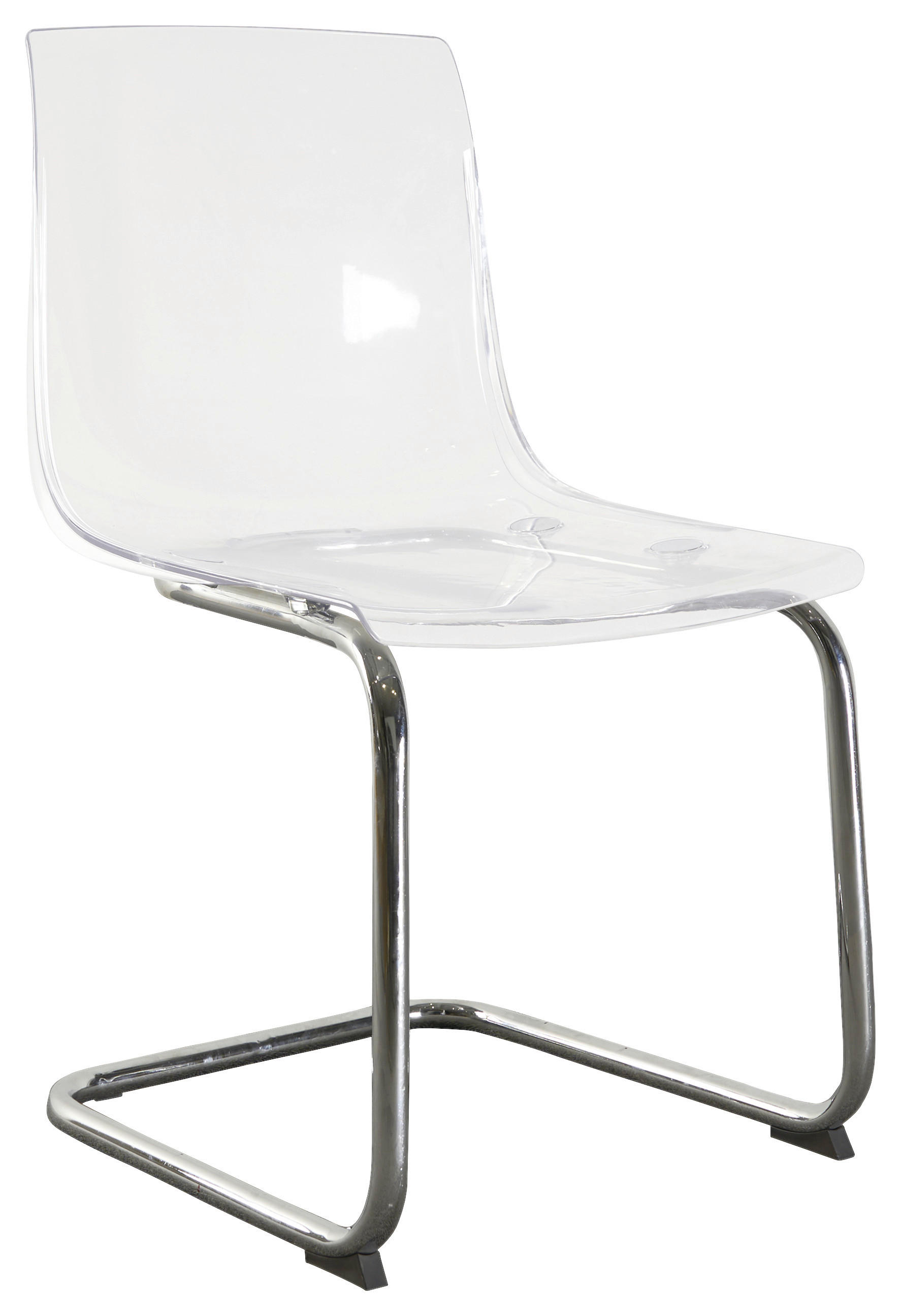 STUHL - Chromfarben/Transparent, Design, Kunststoff/Metall (48/86/50cm) - Stylife