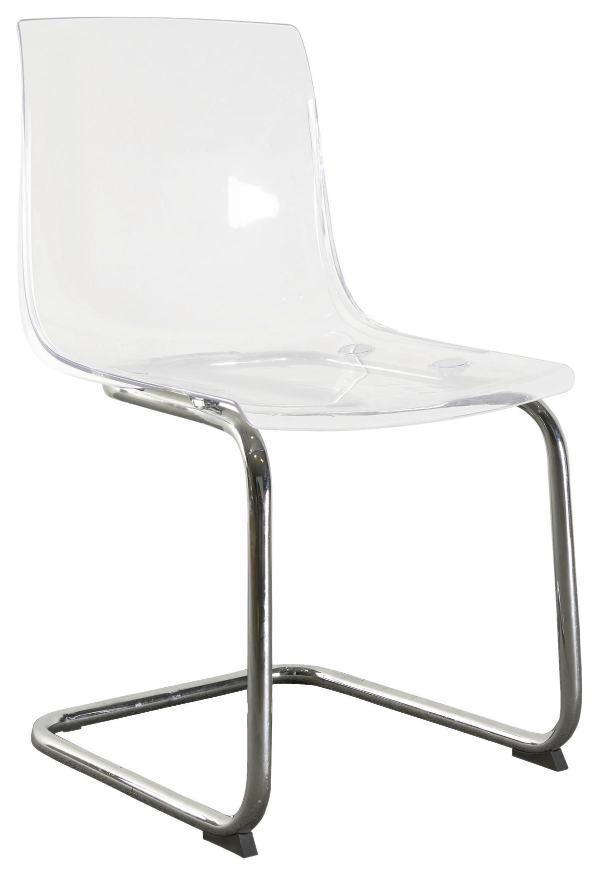 STUHL - Chromfarben/Transparent, Design, Kunststoff/Metall (48/86/50cm) - Stylife