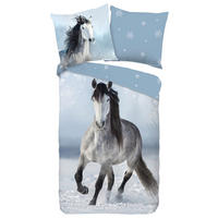 JUGENDBETTWÄSCHE Dreamer Biber 135/200 cm  - Blau/Grau, Design, Textil (135/200cm)