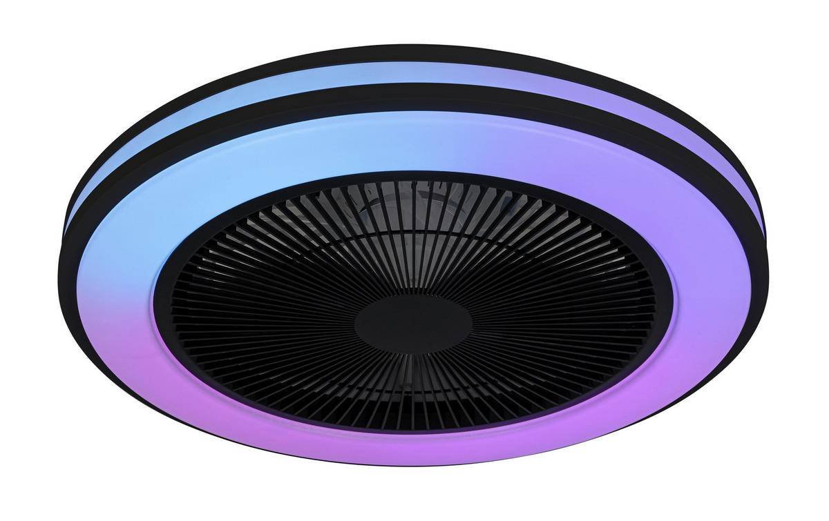 DECKENVENTILATOR - Schwarz/Weiß, Trend, Kunststoff/Metall (58/14,5cm) - Mican