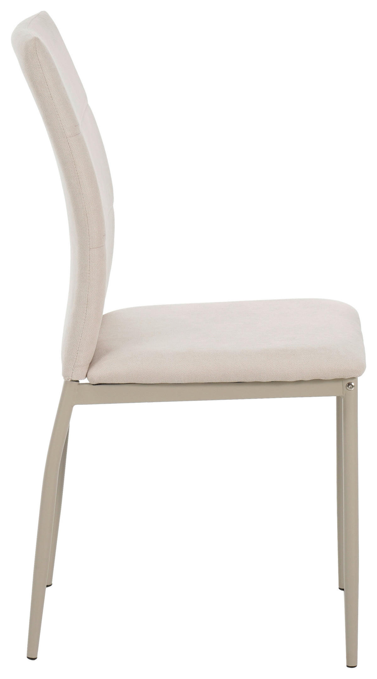 STUHL Mikrofaser Champagner, Beige  - Champagner/Beige, KONVENTIONELL, Textil/Metall (43/93/54cm) - MID.YOU