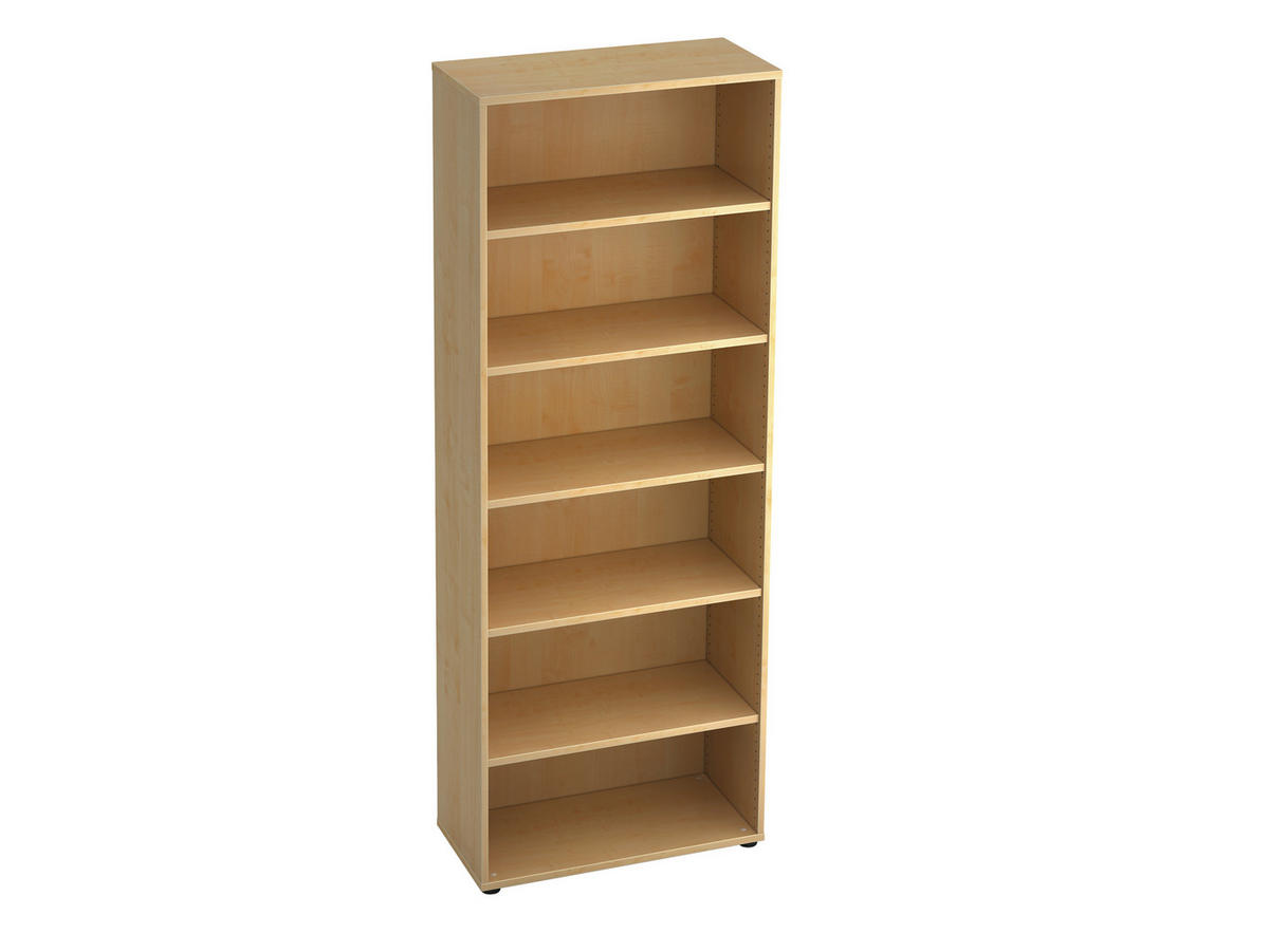 REGAL  80/215,6/40 cm Ahornfarben  - Ahornfarben/Schwarz, KONVENTIONELL, Holzwerkstoff/Kunststoff (80/215,6/40cm) - Venda