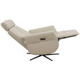 RELAXSESSEL Artù Echtleder Relaxfunktion, Kopfteilverstellung, Rücken echt    - Creme, Design, Leder (71/110/80cm) - Novel