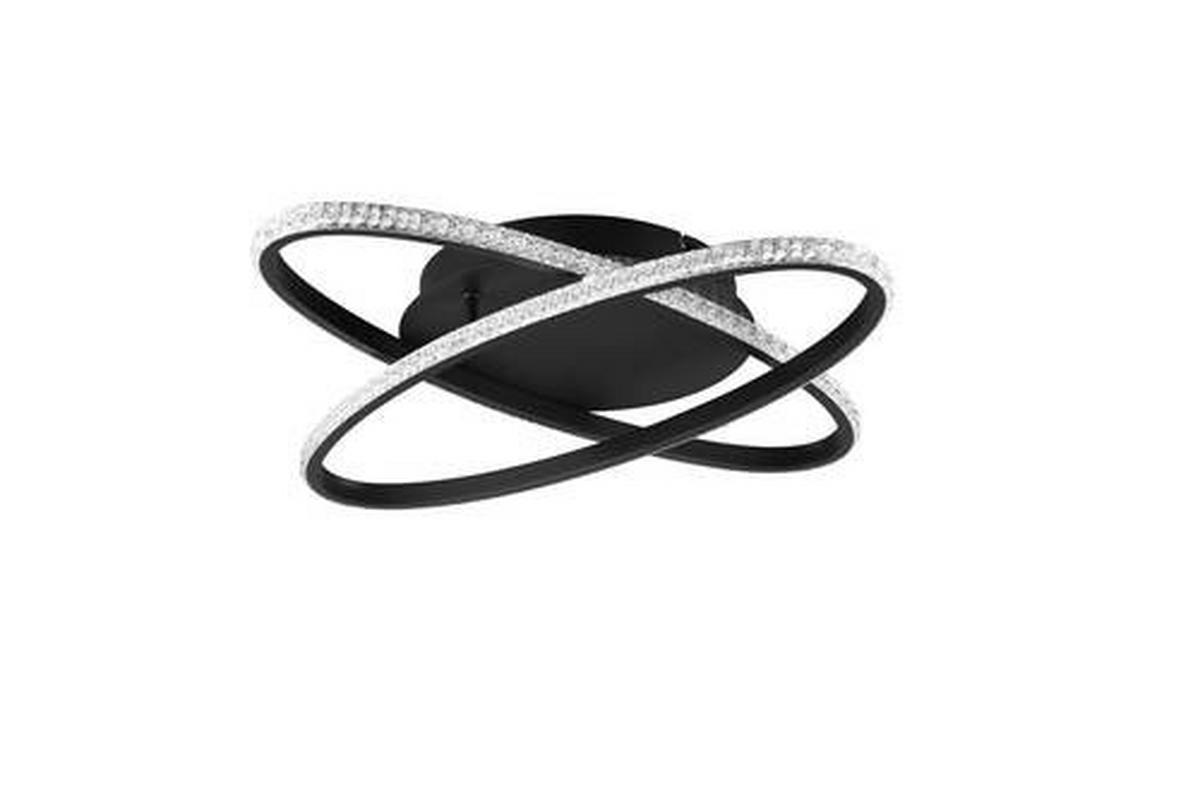 LED-DECKENLEUCHTE  58/9 cm    - Schwarz, Konventionell, Metall (58/9cm)