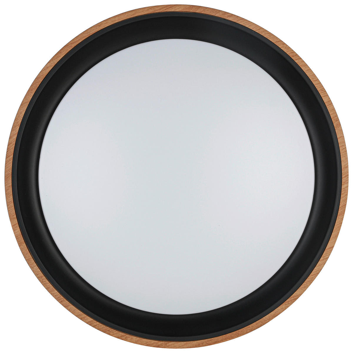 DECKENLEUCHTE 40/7 cm   - Eichefarben/Schwarz, Trend, Kunststoff/Metall (40/7cm) - Novel