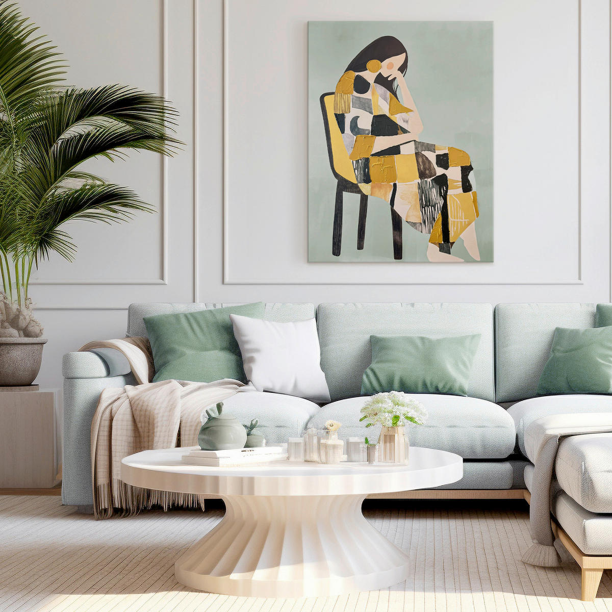 LEINWANDBILD Frauen 70/100 cm  - Multicolor, Basics, Holz/Textil (70/100cm)