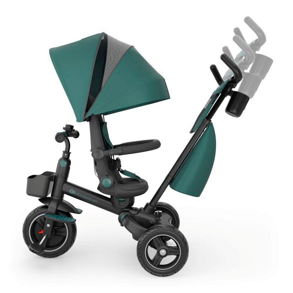 TRICIKL  SPINSTEP 2 PLUS  - zelena, Basics, metal/plastika (112/51.5/109cm) - Kinderkraft