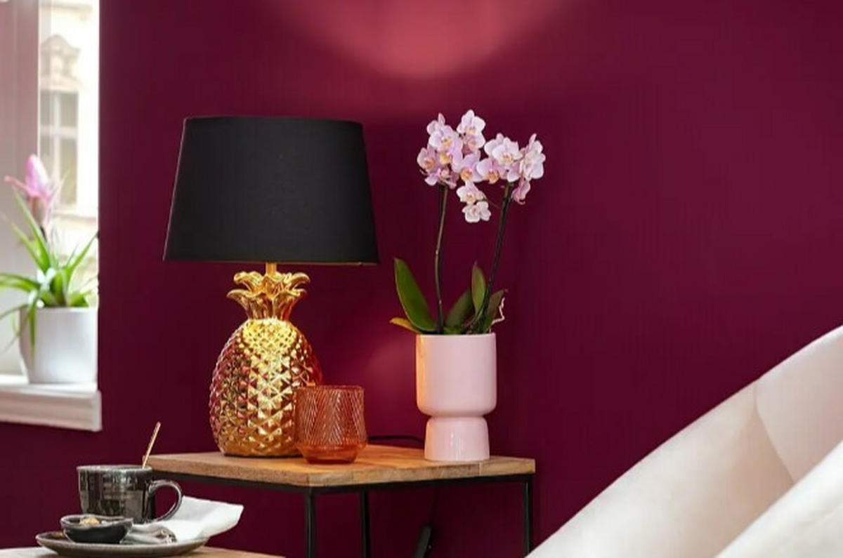 TISCHLEUCHTE Pineapple {item..attr('I-DIMENSION'),[ ]}{itemattr('O-DIMENSION'),[ ]} - Goldfarben/Schwarz, Trend, Keramik/Textil (28/43cm)