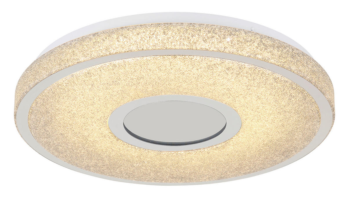 LED-TAKLAMPA ASTANIA 38/6,5 cm  - klar/vit, Basics, metall/plast (38/6,5cm) - Globo