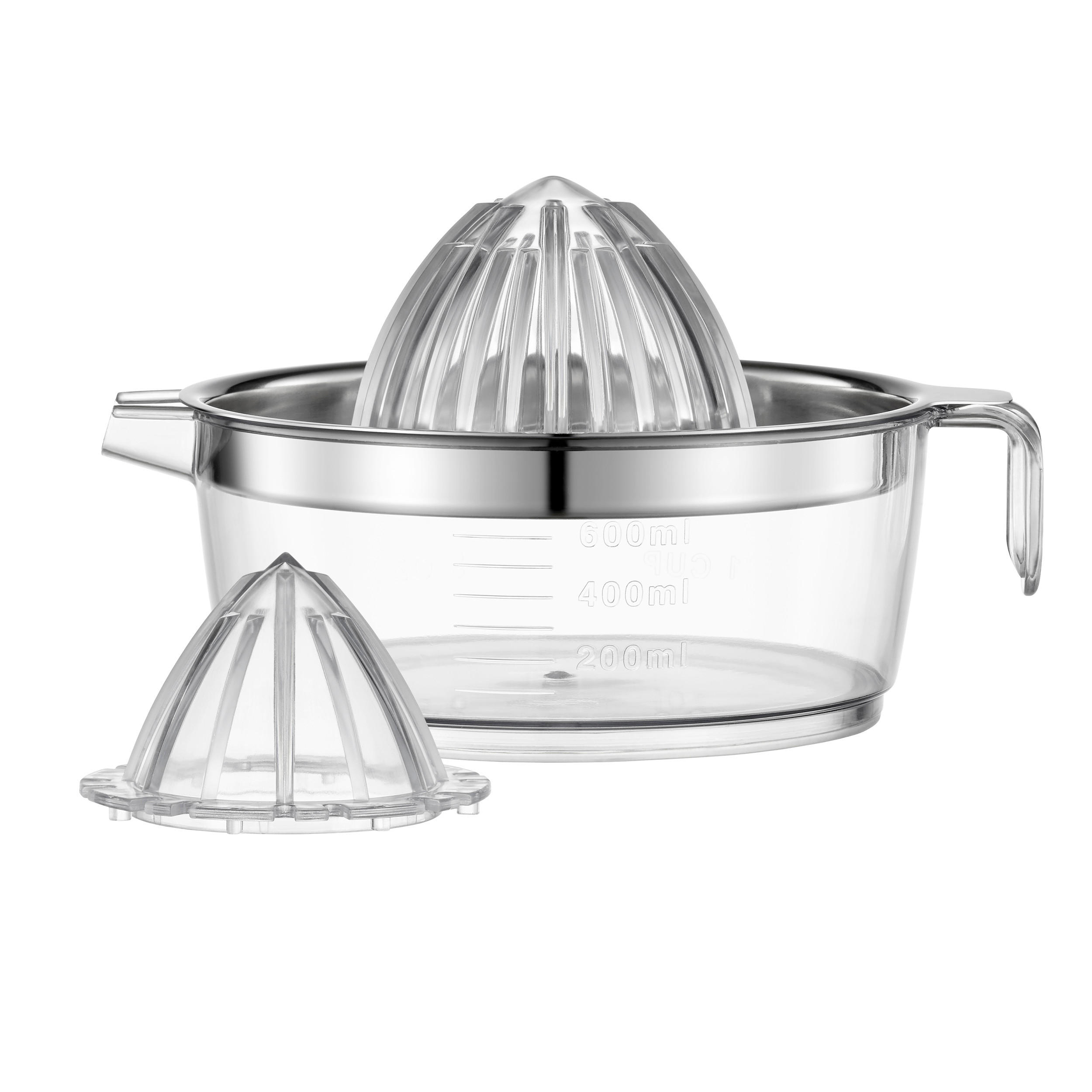 ZITRONENPRESSE - Transparent/Silberfarben, Basics, Kunststoff/Metall (16/8/19cm) - moHA!