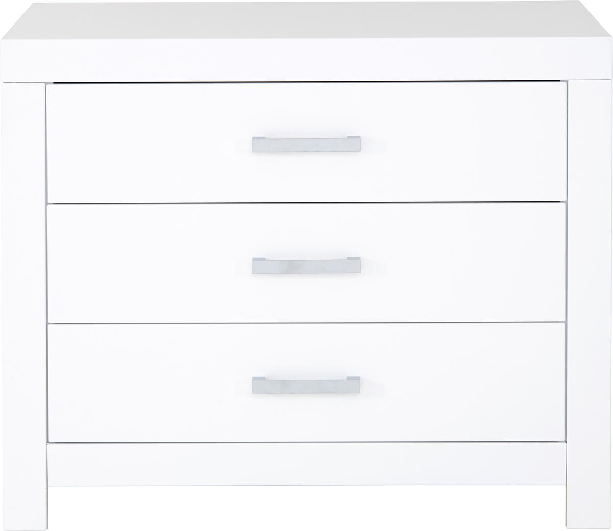 KOMODA  Fiona  - bijela/srebrne boje, Trend, drvni materijal/metal (110/91,9/55,3cm) - Paidi