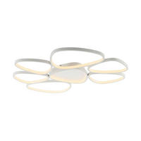 LED-DECKENLEUCHTE Pebbles 92/70/6,5 cm   - Weiß, Design, Kunststoff/Metall (92/70/6,5cm) - Just Light