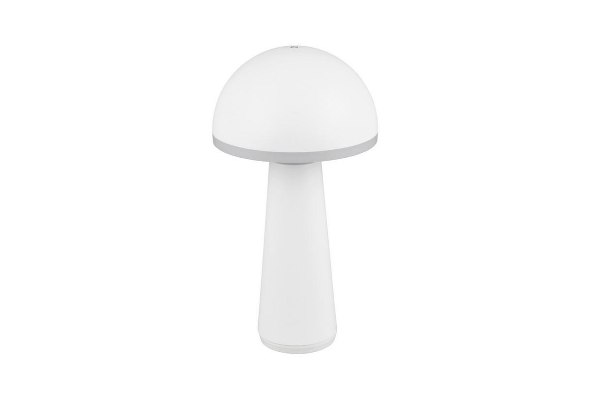 AKKU-TISCHLEUCHTE - Weiss, Trend, Metall (16/31cm)