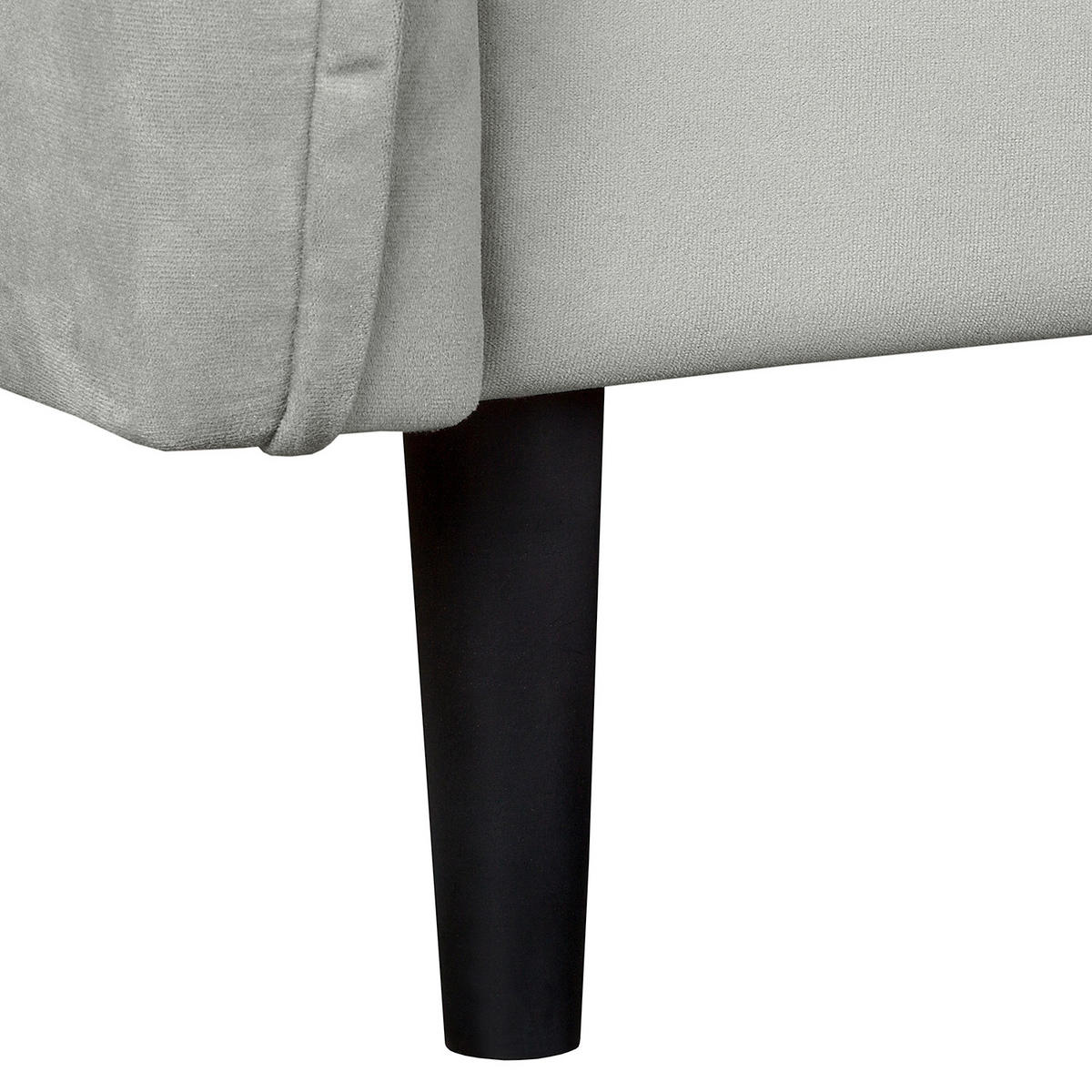 2-SITZER-SOFA JULI in Samt Grau  - Schwarz/Grau, Design, Holz/Textil (138/86/100cm) - P & B