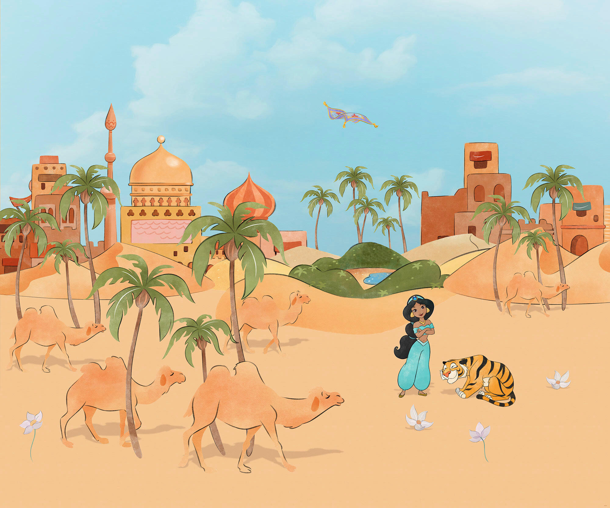 FOTOTAPETE MAKE A WISH JASMIN  - Naturfarben, Design, Textil (300/250cm) - Disney