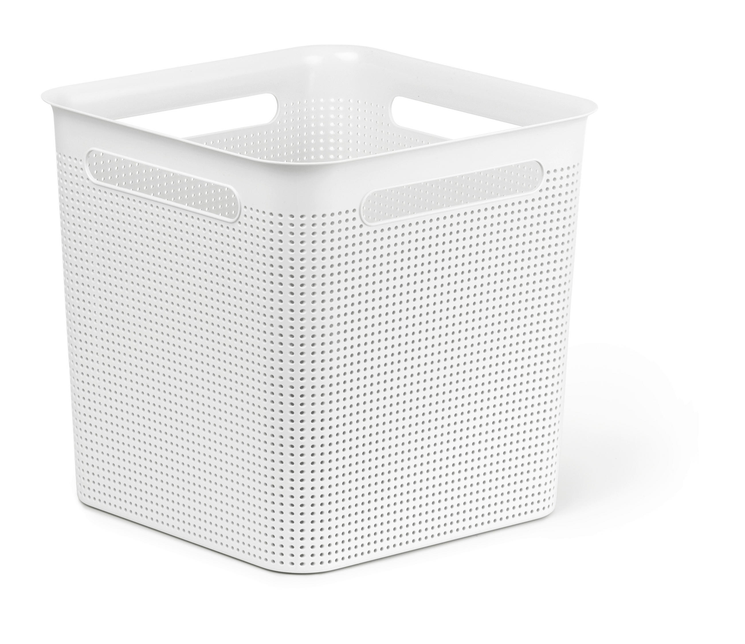 KOŠARA   29,1/29,1/28,1 cm     - bela, Basics, umetna masa (29,1/29,1/28,1cm) - Rotho