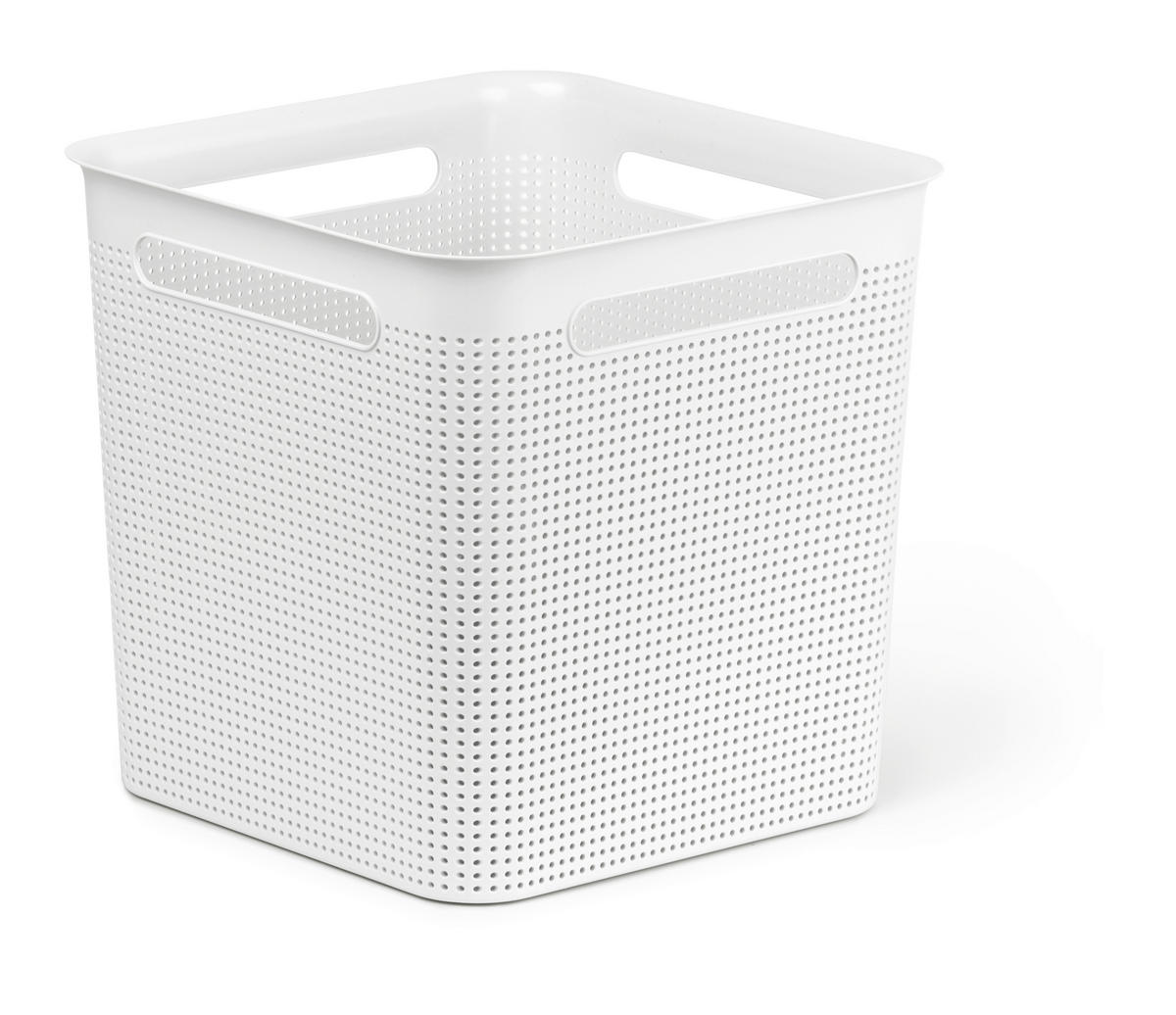 KOŠARA   29,1/29,1/28,1 cm     - bela, Basics, umetna masa (29,1/29,1/28,1cm) - Rotho