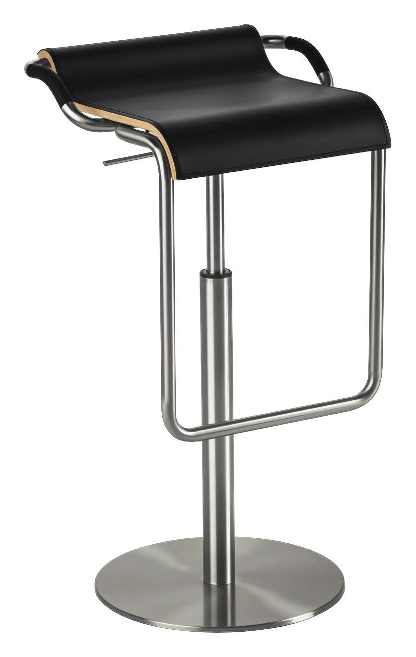 Barhocker in Metall, Kunststoff Schwarz, Edelstahlfarben