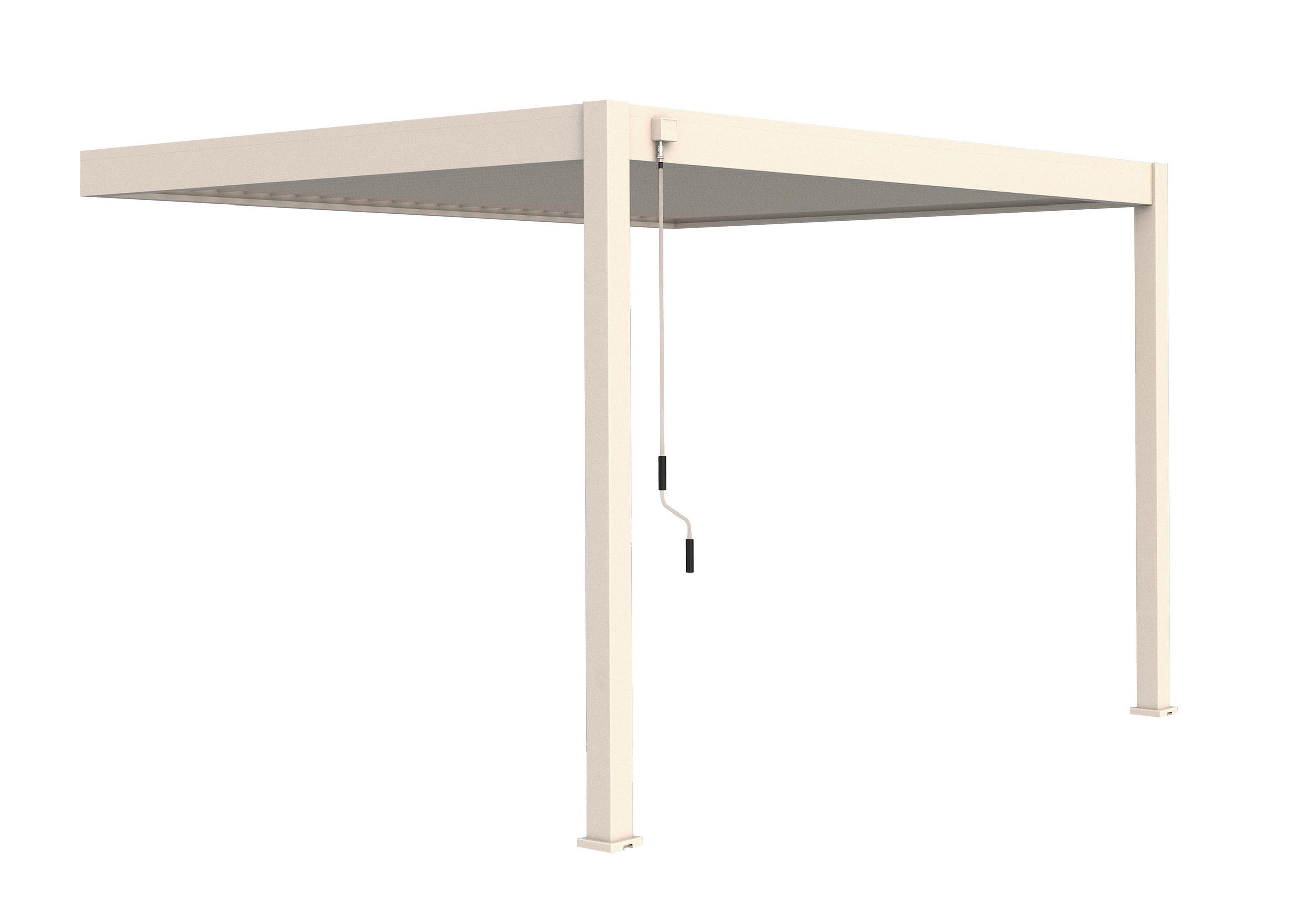 PERGOLA 400/255/300 cm Aluminium  - Weiß, Basics, Metall (400/255/300cm) - Gardenson