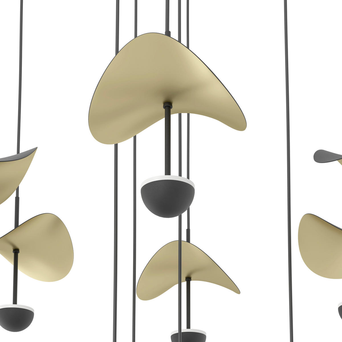 LED-HÄNGELEUCHTE 58/150 cm    - Goldfarben/Schwarz, Basics, Metall (58/150cm) - Eglo