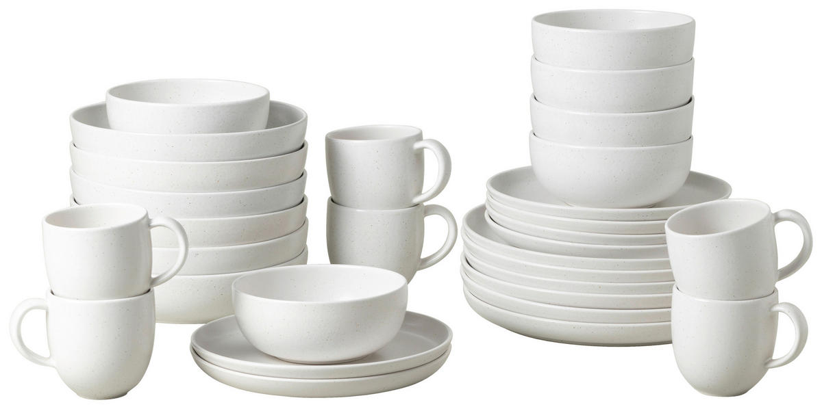 KOMBISERVICE Weiß PACIFICA 30-teilig 6 Personen  - Weiß, Basics, Keramik - Costa Nova