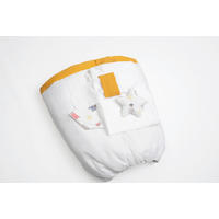 STUBENWAGENSET Pyjamabär  Weiß, Currygelb  - Currygelb/Weiß, Basics, Kunststoff/Textil (130/180cm) - Mionido