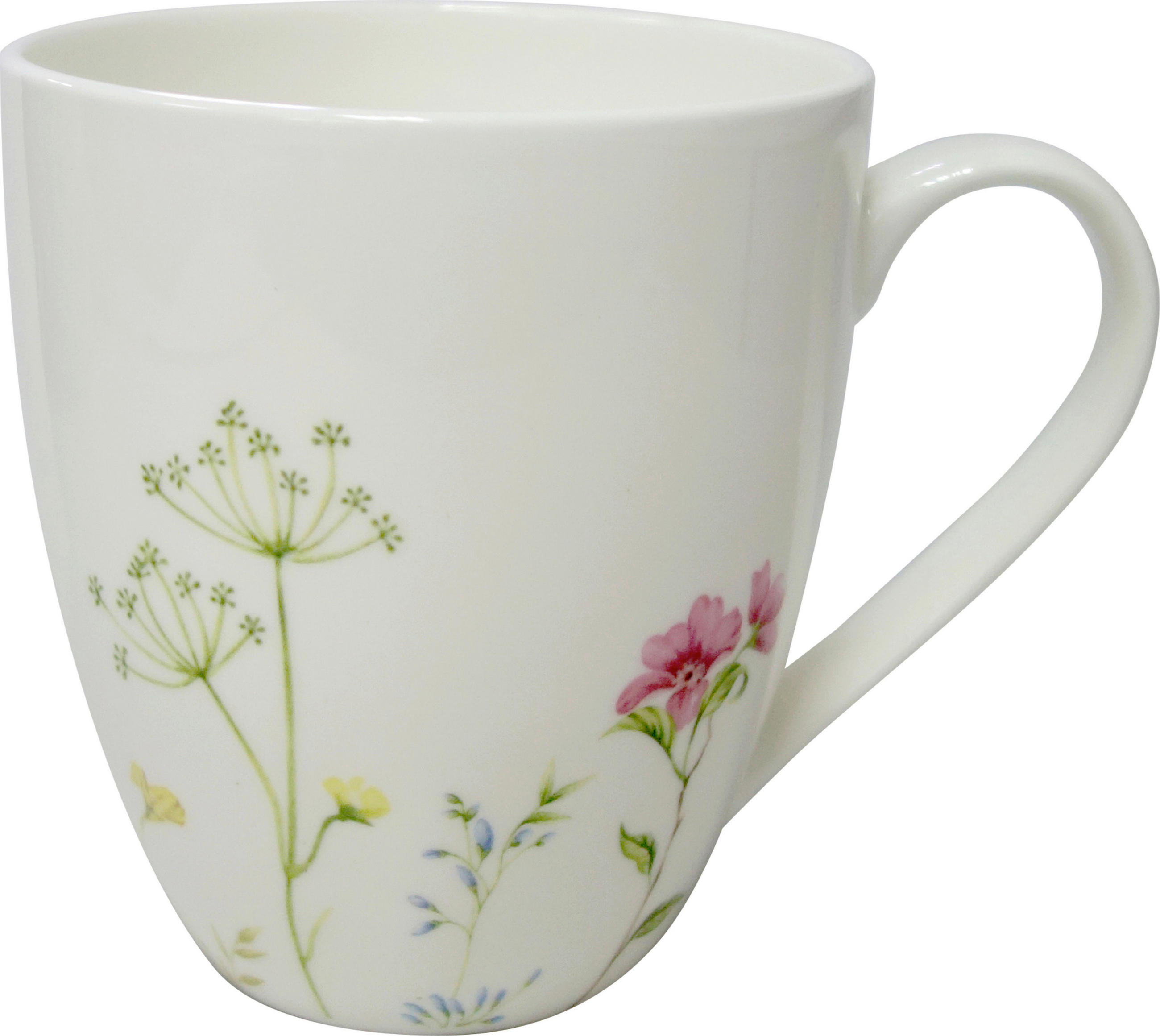 JUMBO ŠÁLKA kostný porcelán (bone china) keramika  - modrá/pink, Basics, keramika (10/11cm) - Novel