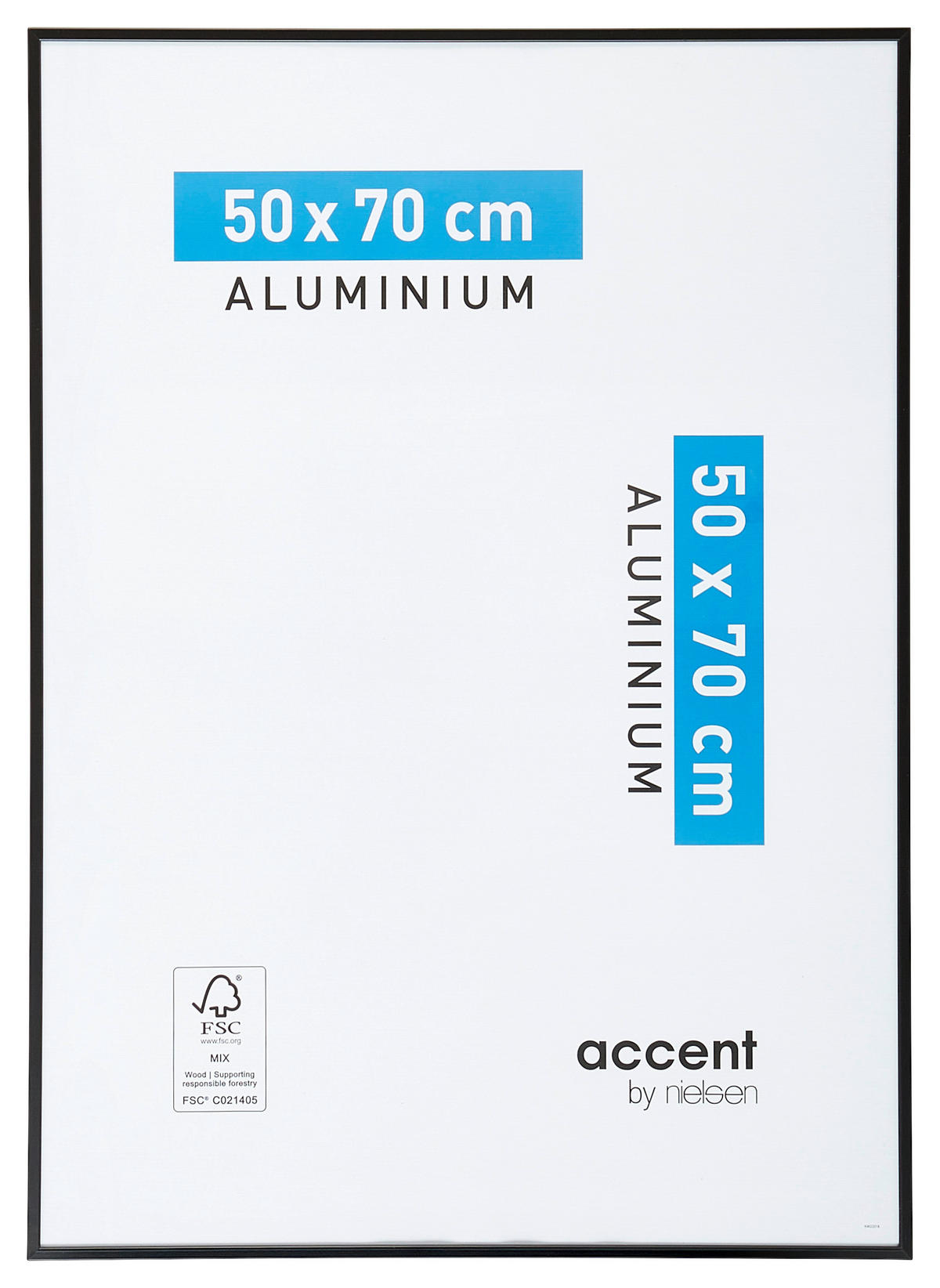 BILDERRAHMEN 50/70 cm  - Schwarz, Basics, Metall (50/70cm) - Nielsen