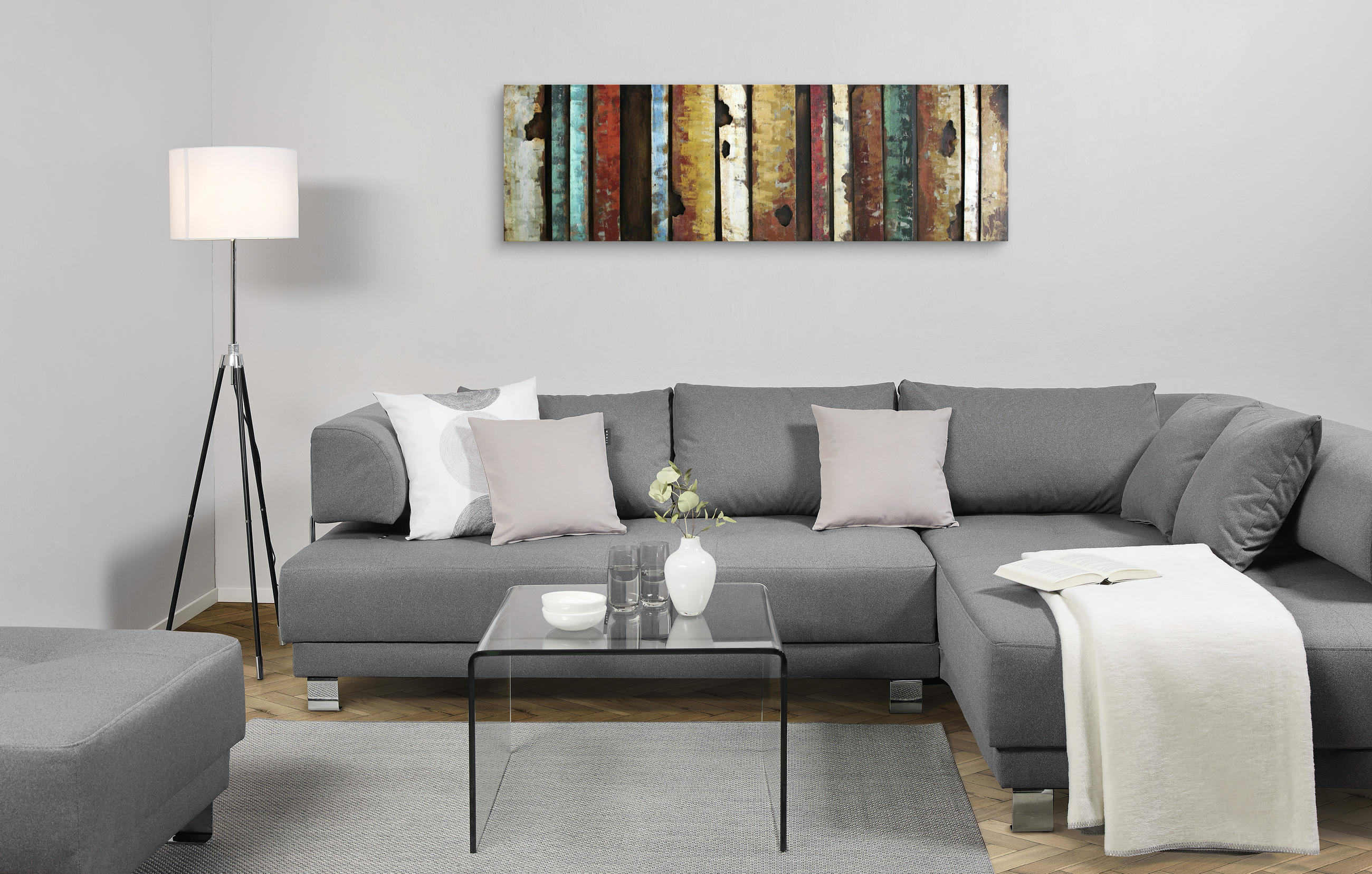 KOVINSKA SLIKA  180/55 cm   - večbarvno, Basics, kovina (180/55cm) - Monee